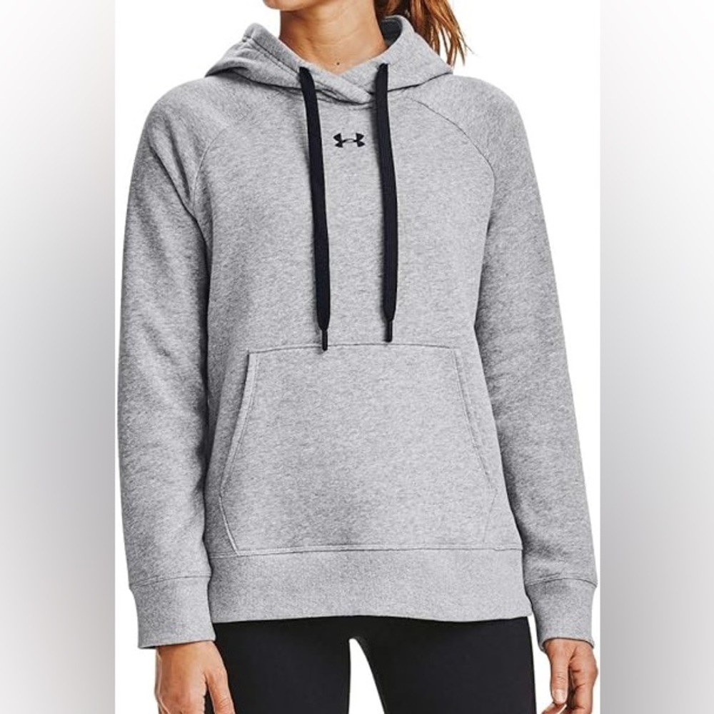 Under armour rival fleece pullover hoodie sweater sweatshirt jacket coat grey